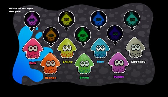 Splatoon Glow Pins