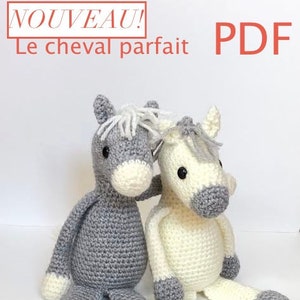 The perfect horse! PDF crochet pattern in French to download immediately!