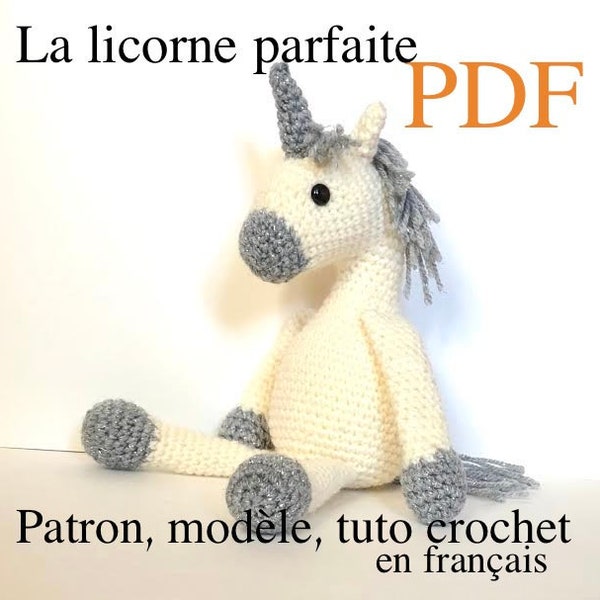 La licorne parfaite! Modèle PDF au crochet à télécharger immédiatement! En français