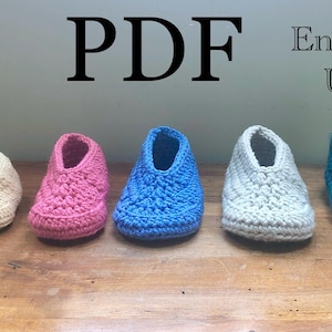 ¡Pantuflas para todas! Un patrón de crochet único para todas las tallas (en inglés estadounidense)