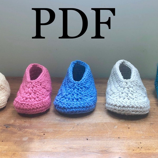 Le Chausson pour tous! Patron crochet  PDF en français à téléchargement instantané