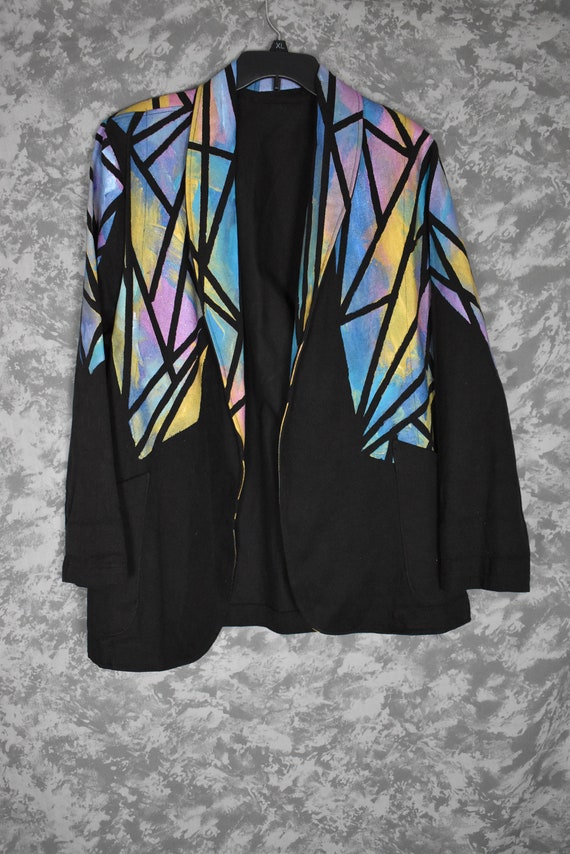 1980's or 1990's Hand Painted Women's Jacket - image 2