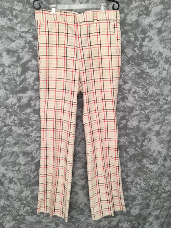 1970's Plaid Bell Bottoms (Deadstock)