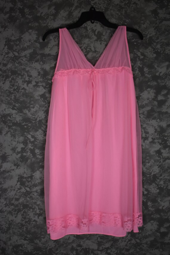 1960's Sheer Pink Nightgown - image 1