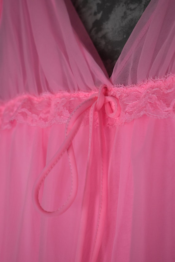 1960's Sheer Pink Nightgown - image 2