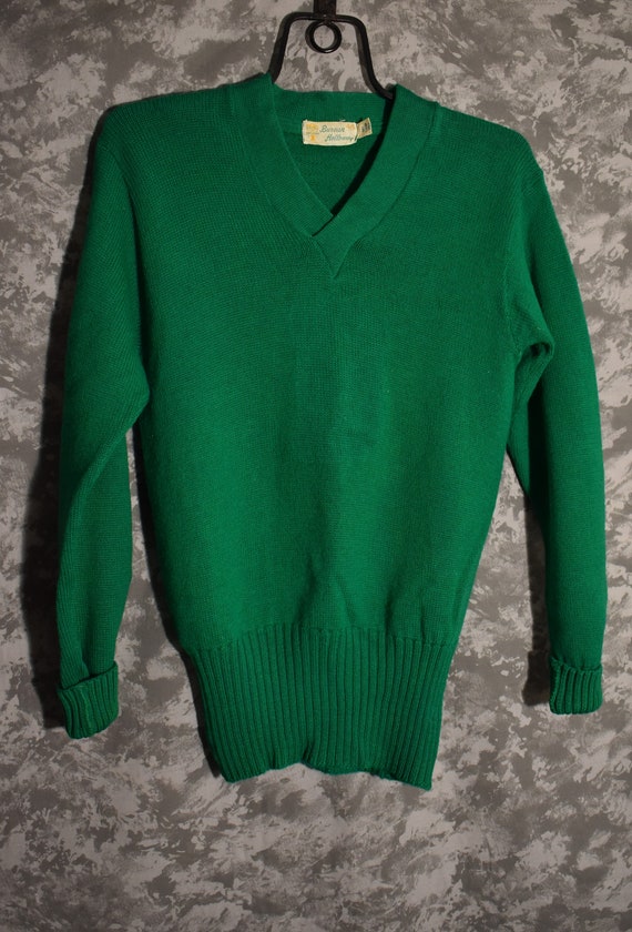 1940's or 1950's Green Wool Sweater