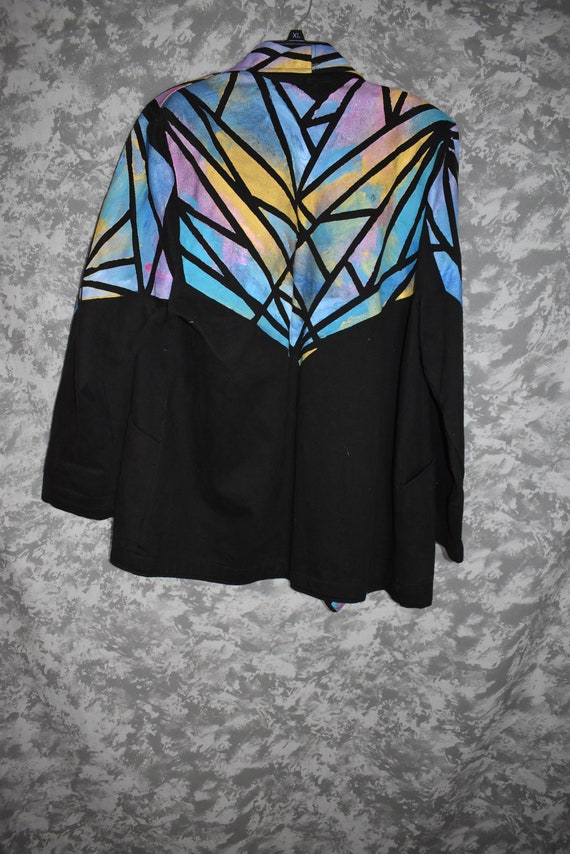 1980's or 1990's Hand Painted Women's Jacket - image 6