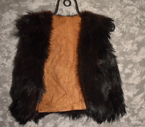 1960's Black Bear Fur Vest