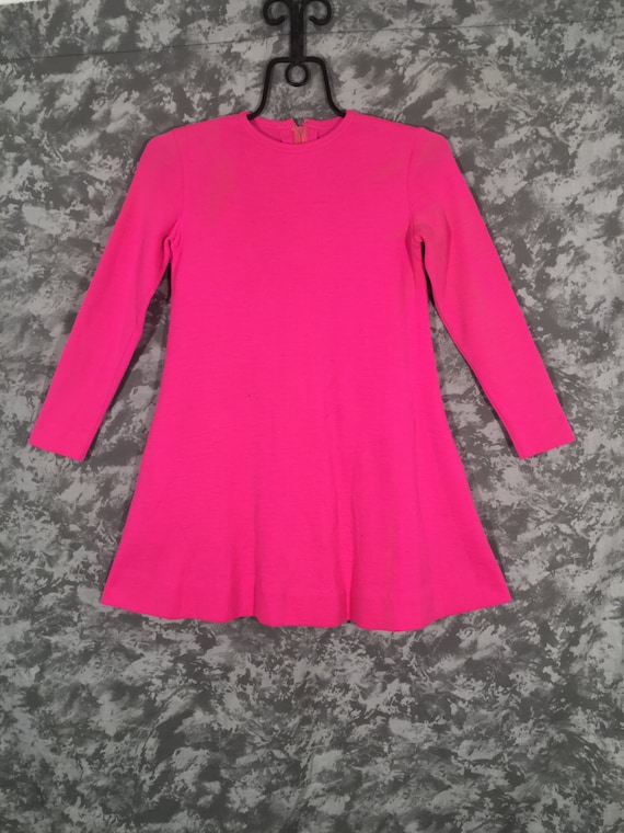 1960's Rudi Gernreich Hot Pink Mini Dress
