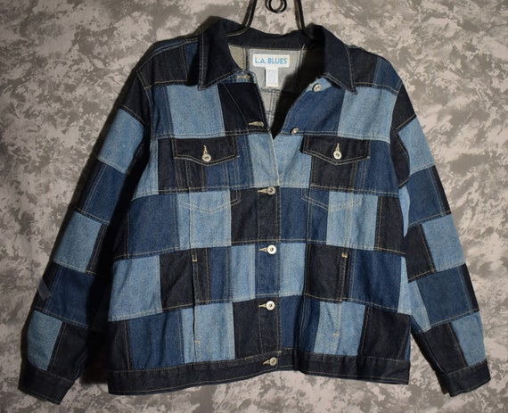 L.A. BLUES 1980's Patchwork Denim Jacket