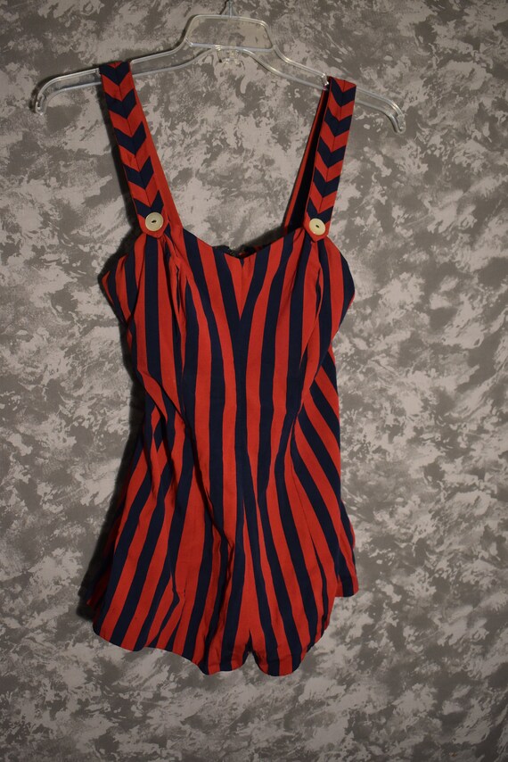 1950's Striped Swimsuit