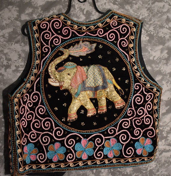 1970's or 1980's Embroidered Indian Vest - Gem