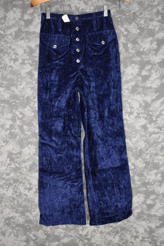 1960's Women's Crushed Velvet Bell Bottom Pants