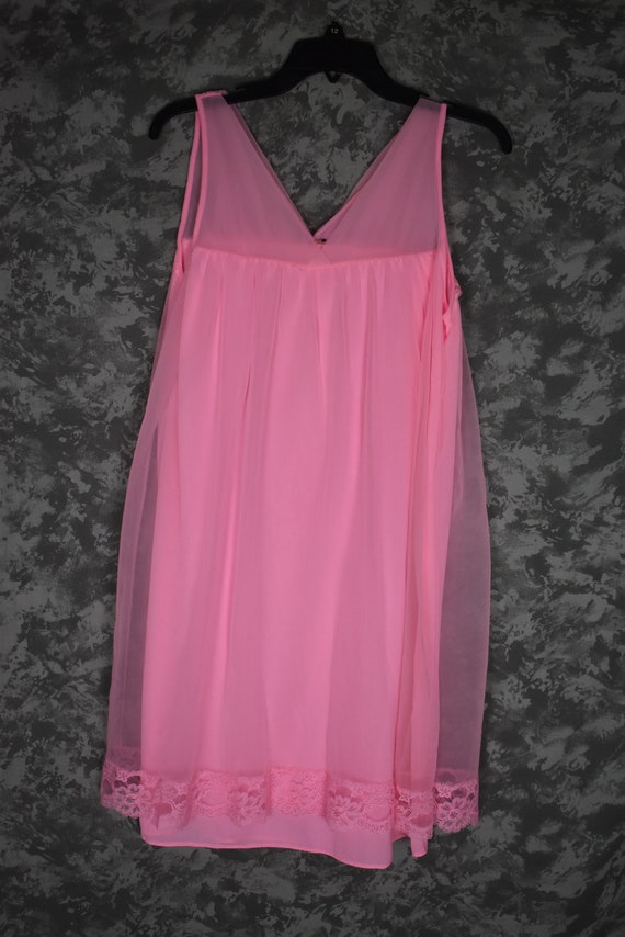 1960's Sheer Pink Nightgown - image 4