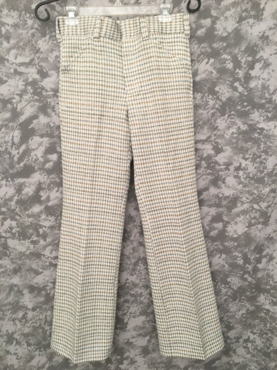 1970's Plaid Bell Bottoms (Deadstock)