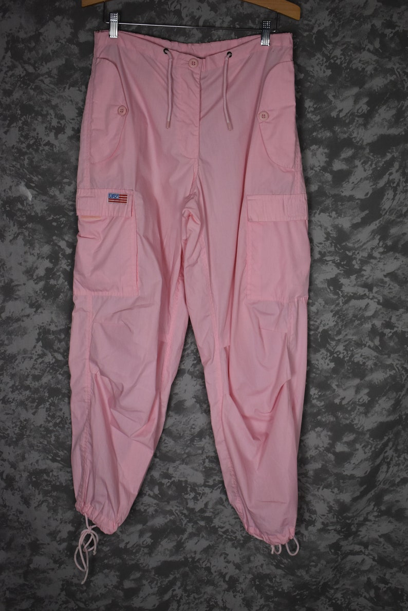 1980's Pink Parachute Pants | Etsy