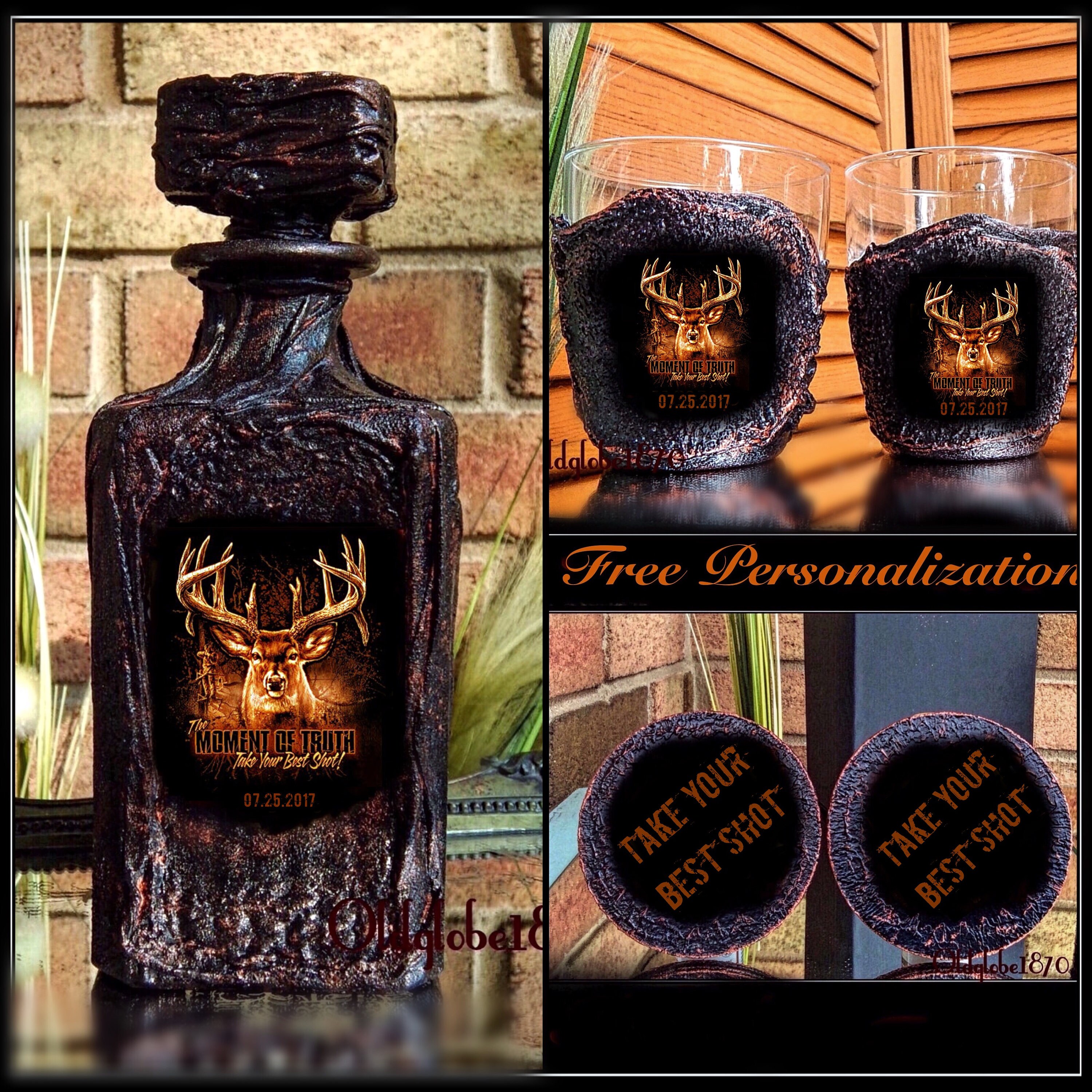 Hunting Whiskey Gift for men3D Scotch decanterAnniversary Etsy