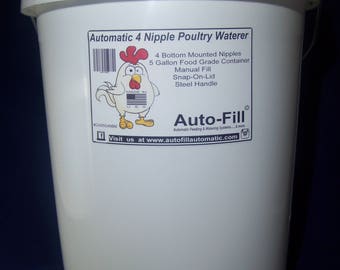 2 Gallon Automatic Waterer 4 Drinker Cup Chicken Poultry Hen Etsy
