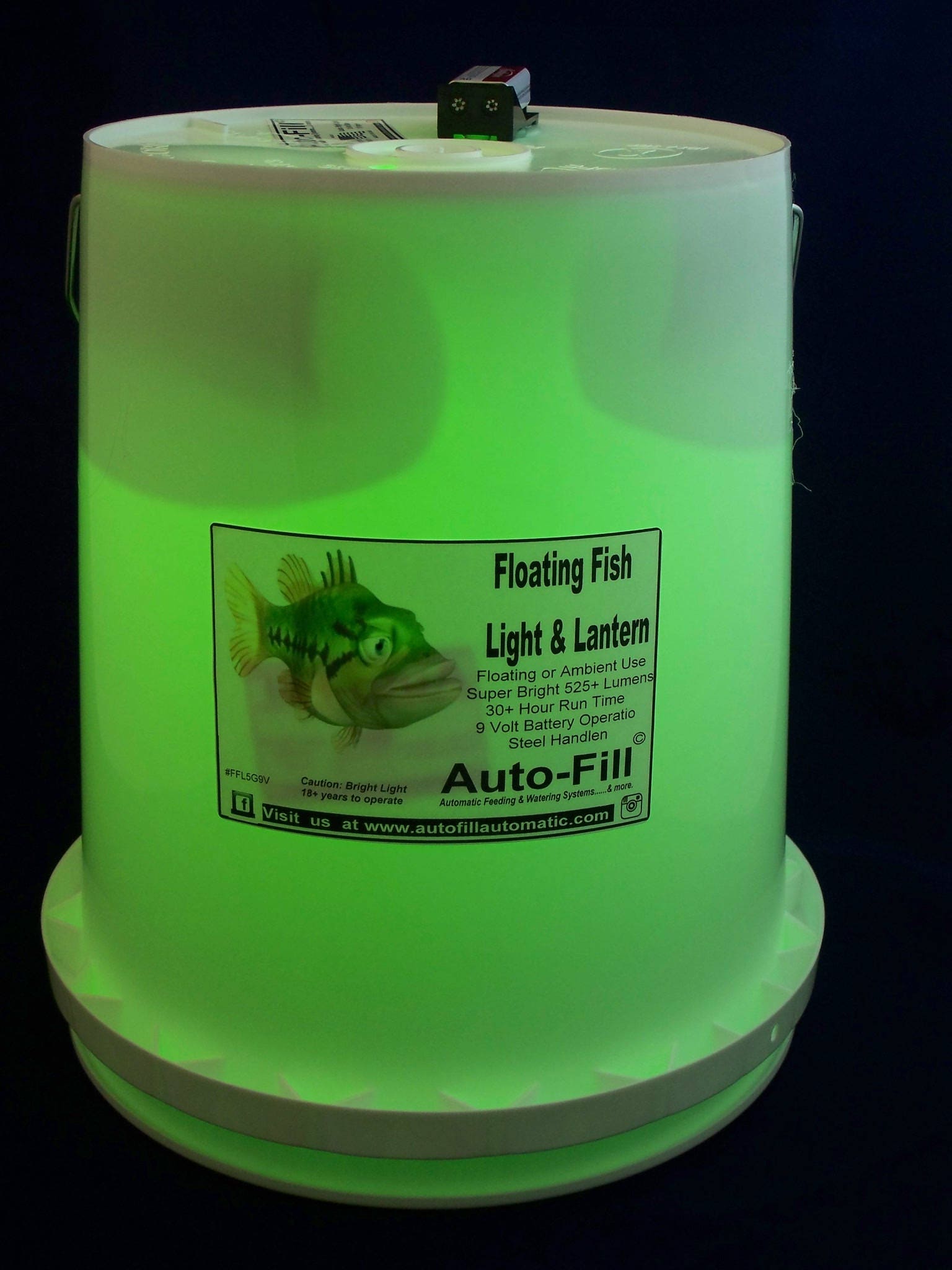 Floating Fish Light & Lantern Crappie Love It 9 Volt Self-contained Made in  USA 