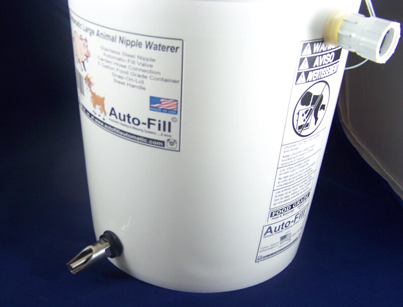 Large Animal Automatic Nipple Bucket Waterer Garden Hose Connection Etsy