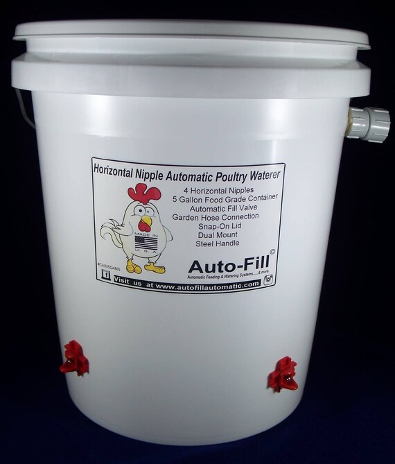 2 Gallon Deluxe Horizontal Nipple Drinkers Automatic Etsy
