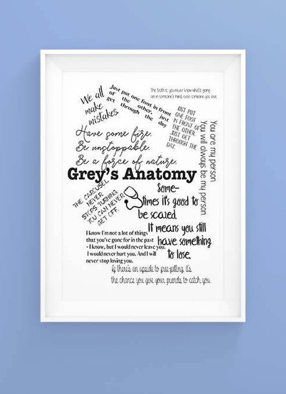 Greys Anatomygreys Anatomy Subway Artgreys Etsy