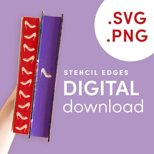 DIGITAL FILE Shoe Pattern Stencil for DIY Stenciled Book Edges | Vector Digital Stencil for Sprayed Edges | Png, Svg, Jpg