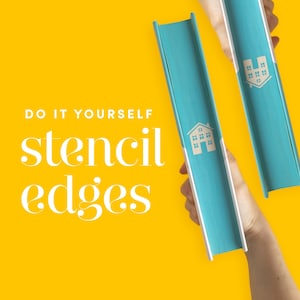 House Stencil for DIY Stenciled Book Edges | Stencil for Sprayed Edges