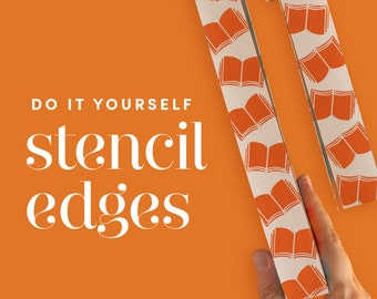 DIY Book Edge Stencil: Vinyl Stenciled Sprayed Edges