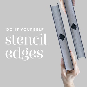 Wolf Stencil for DIY Stenciled Book Edges | Stencil for Sprayed Edges