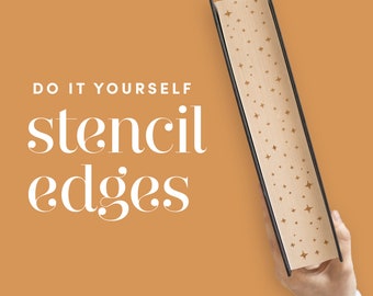 Stars Stencil: DIY Stenciled Book Edges, Sprayed Edge Pattern