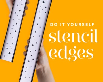 Stars Stencil: DIY Stenciled Book Edges, Sprayed Edge Pattern