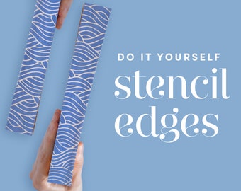 Waves Book Edge Stencil: DIY Sprayed Edges Pattern