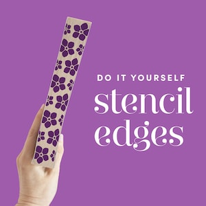 Flower Pattern Stencil  for DIY Stenciled Book Edges | Stencil for Sprayed Edges