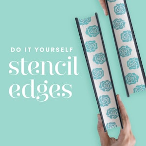 Simple Rose Stencil for DIY Stenciled Book Edges | Stencil for Sprayed Edges