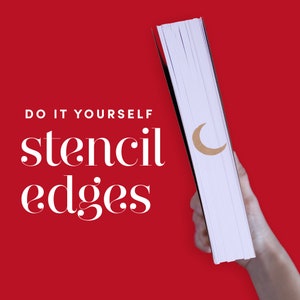 Moon Stencil for DIY Stenciled Book Edges | Stencil for Sprayed Edges