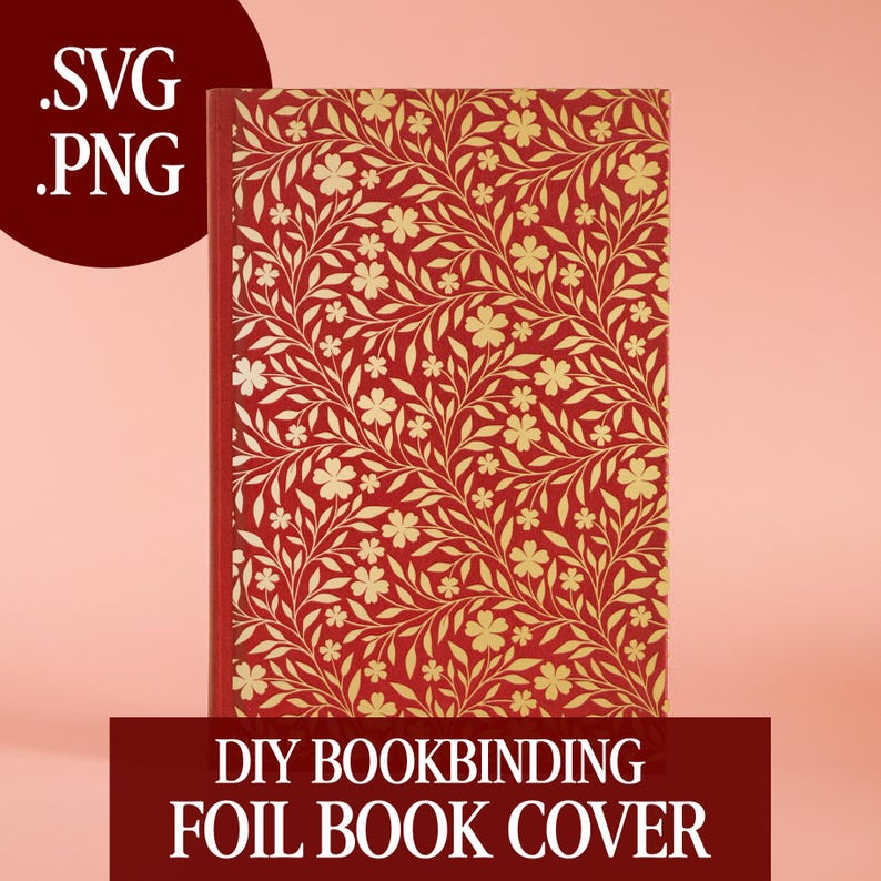 Floral Pattern Cover Foil Design for Bookbinding (digital File) - Etsy
