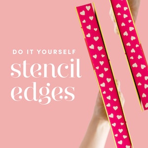 Hearts Stencil for DIY Stenciled Book Edges | Stencil for Sprayed Edges, Hearts Reverse Pattern