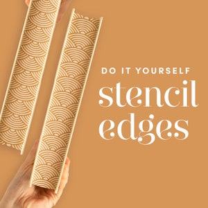 Pattern Stencil for DIY Stenciled Book Edges | Stencil for Sprayed Edges