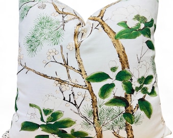 Thibaut Katsura Custom Pillow Cover | Green and White | Designer Home Decor | Made to Order