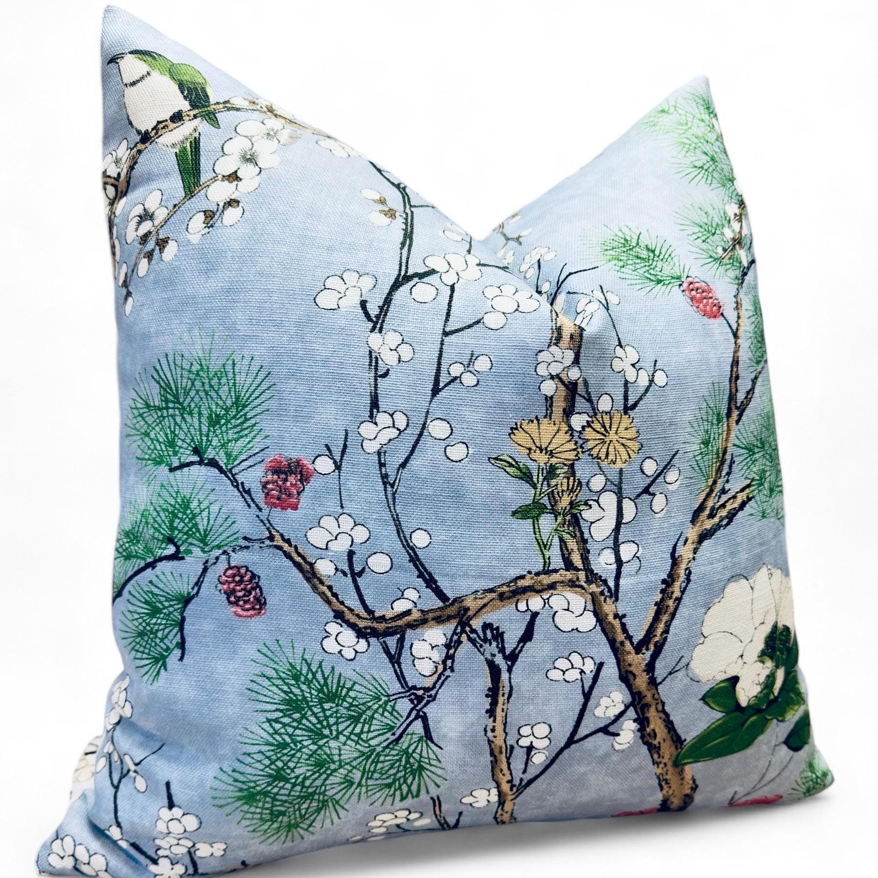 Thibaut Katsura Custom Pillow Cover Spa Blue Designer Home Decor Made to Order