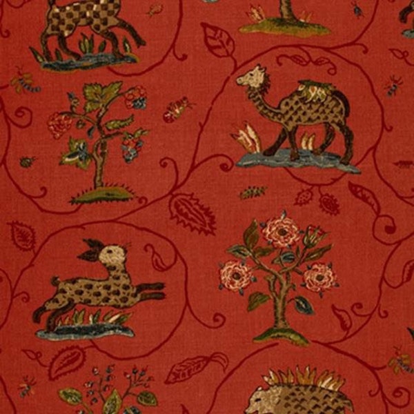 Three color ways Schumacher La Menagerie Fabric by the yard