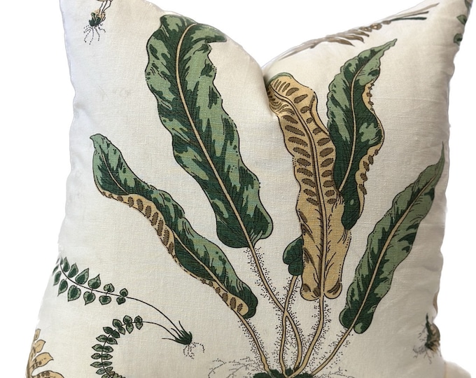 Featured listing image: Ready to Ship | Scalamadre Elsie De Wolfe Custom Print Linen Pillow Cover | Designer Home Decor