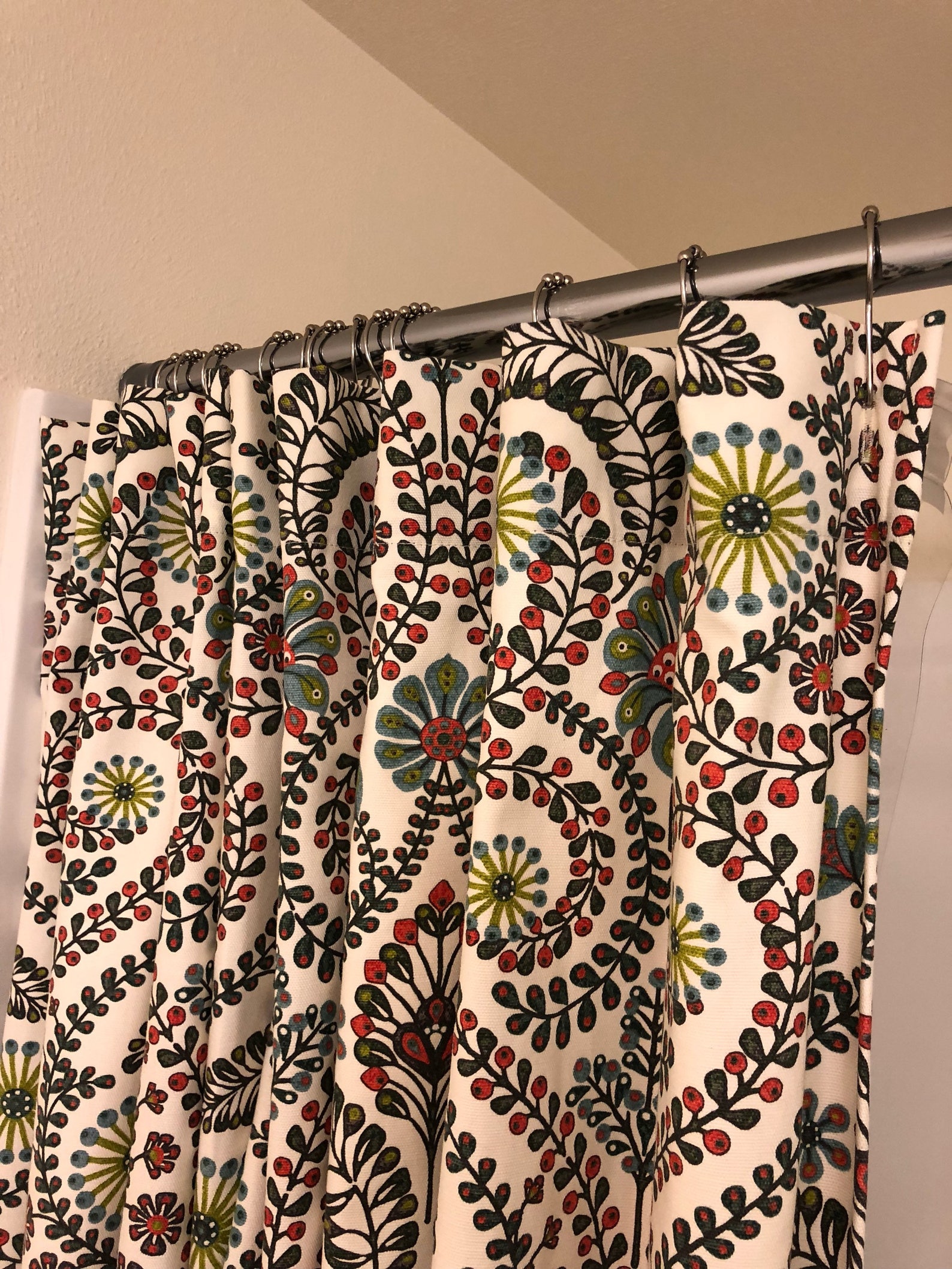 Custom Shower Curtain From Your Own Fabric Extra Wide Shower | Etsy