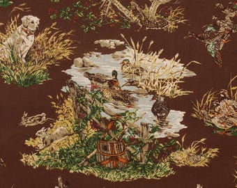 Schumacher Hunting Dog and Duck Fabric by the yard, 2 YD MIN