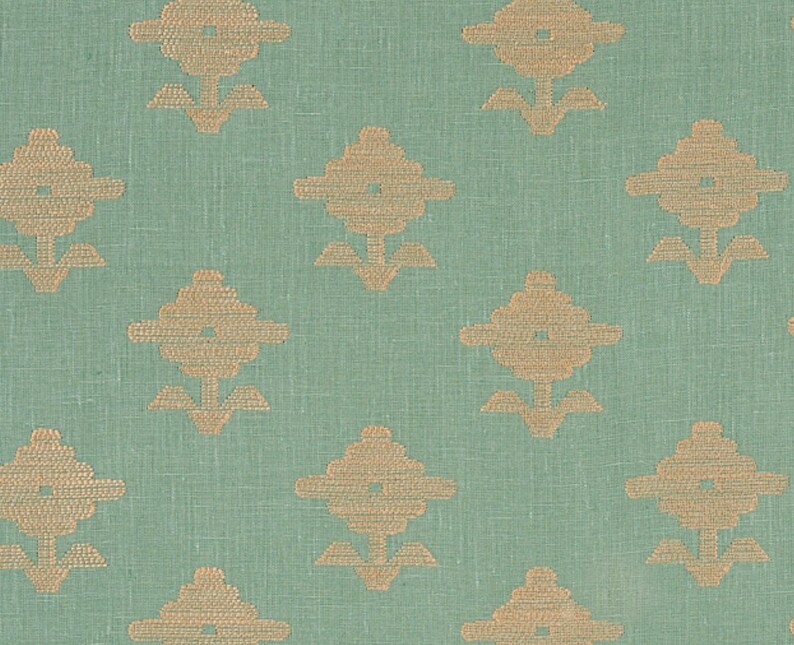Five Color Ways Schumacher Rubia Embroidery Print Fabric by the Yard - Etsy