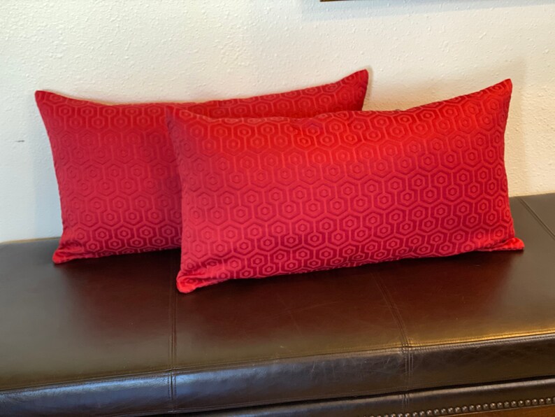 lumbar pillow red