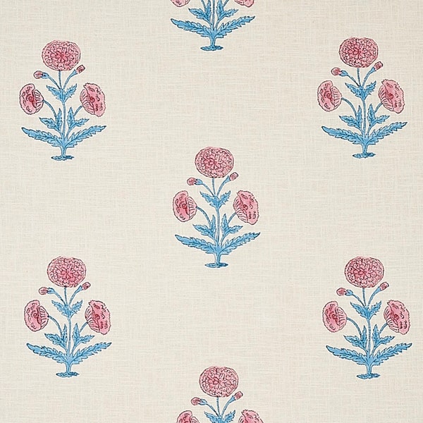 2 yd min. Three color ways Schumacher Poppy Fabric by the yard