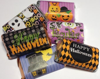Envoltorios de barra de caramelos en miniatura de Halloween, envoltorios de barra de caramelos de Halloween, favores de fiesta de Halloween, favores de Halloween, DESCARGA INSTANTÁNEA