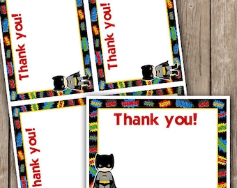 Batboy superhéroe gracias tarjetas plana DESCARGA INSTANTÁNEA